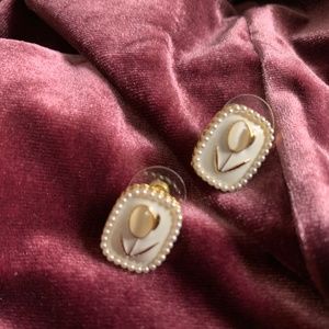 925 silver tulips earrings